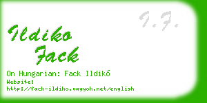 ildiko fack business card
